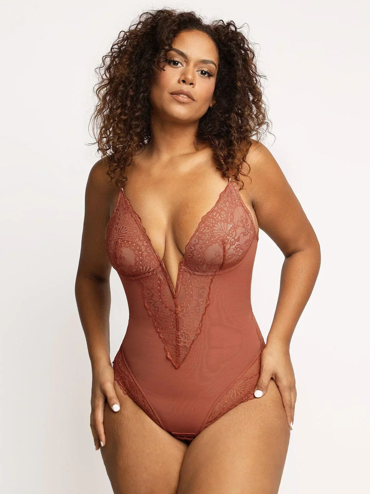 SARA | SHAPEWEAR ROMPER MET V-HALS 