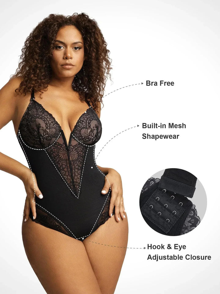 SARA | SHAPEWEAR ROMPER MET V-HALS 