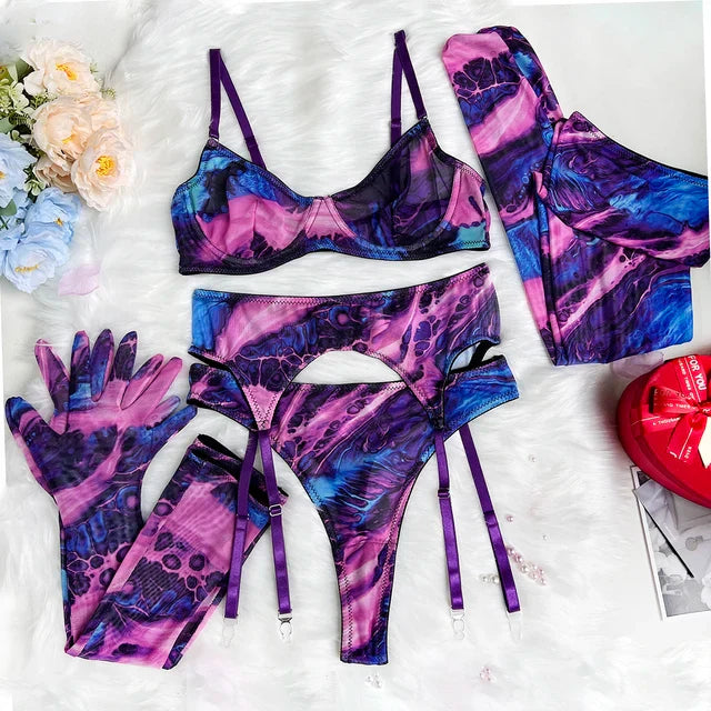 SERENA | 5-DELIGE TIE DYE LINGERIESET