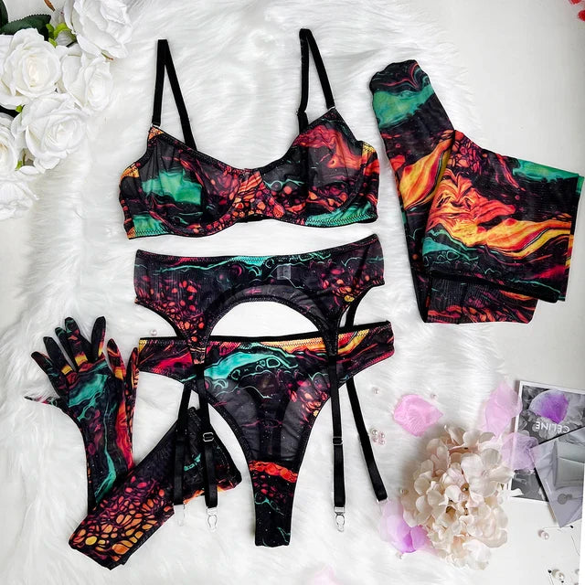 SERENA | 5-DELIGE TIE DYE LINGERIESET