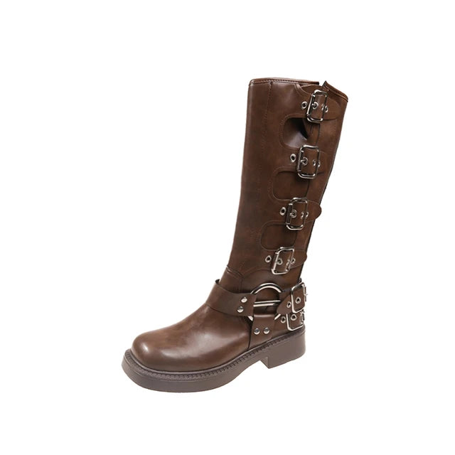 KYLINE | Elegante kniehohe Plateaustiefel