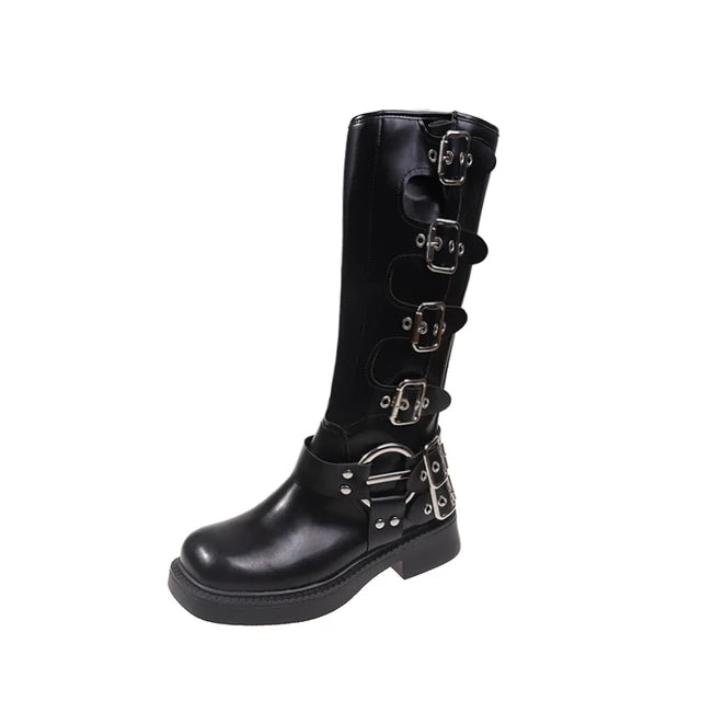 KYLINE | Elegante kniehohe Plateaustiefel