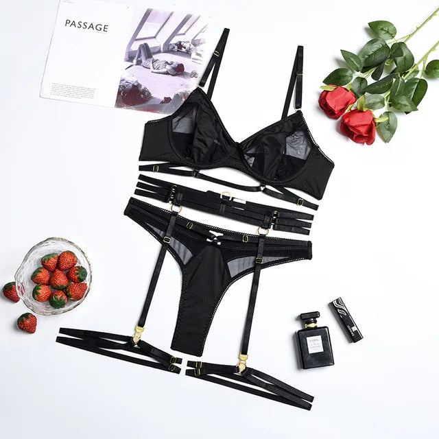 ADRIANA | 3-DELIGE FRANSE LINGERIESET 