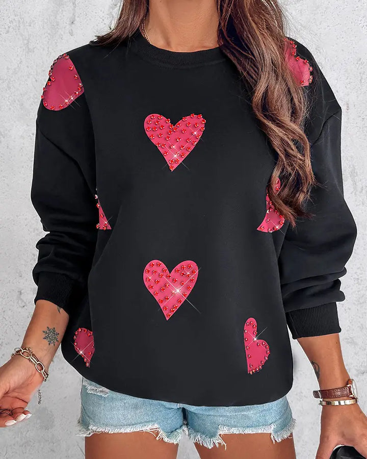 ANGEL | Langarm-Sweatshirt mit Herzprint